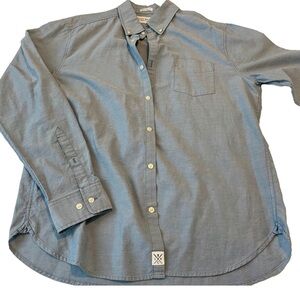 Lucky Brand Light Blue Button Down Shirt Relaxed Fit Mens Large #VintageWash